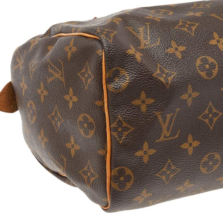 Pre Owned Louis Vuitton Monogram Canvas And Leather Speedy 25 Bag