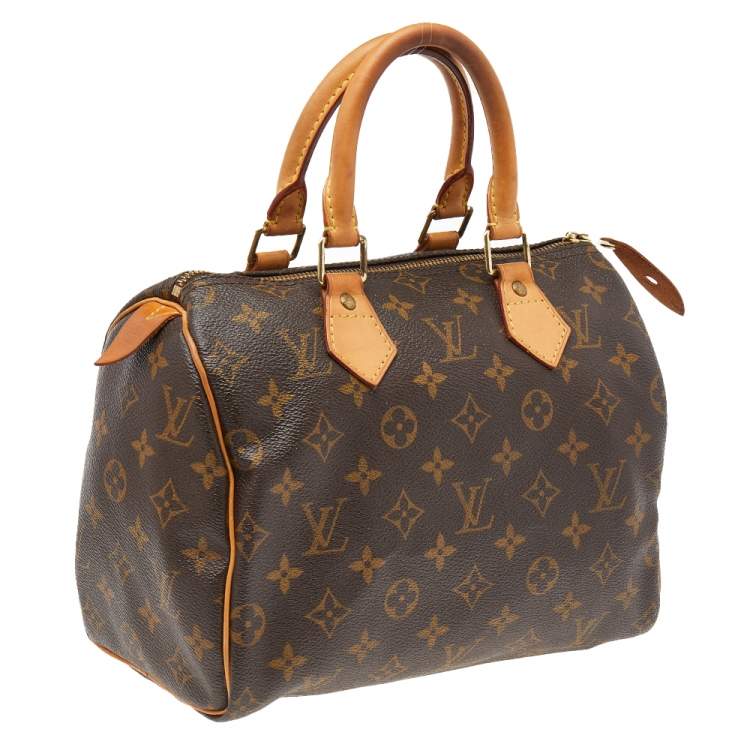 Pre Owned Louis Vuitton Monogram Canvas And Leather Speedy 25 Bag