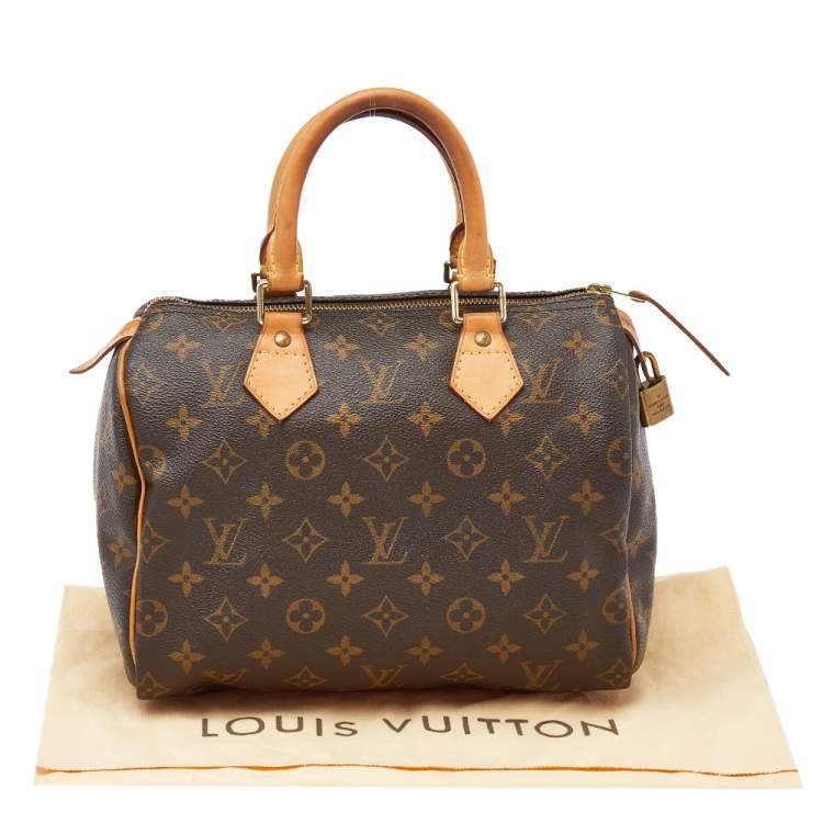 Pre Owned Louis Vuitton Monogram Canvas And Leather Speedy 25 Bag