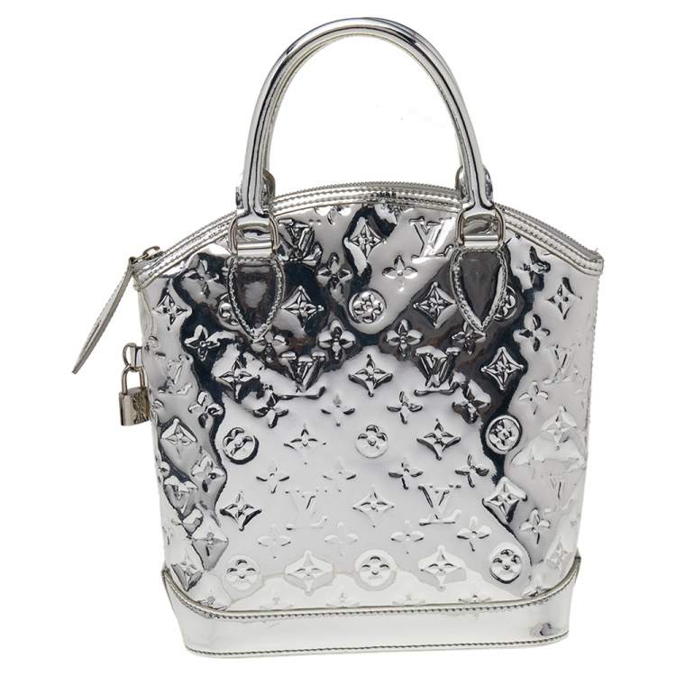 Louis Vuitton Limited Edition Silver Monogram Miroir Alma MM Bag