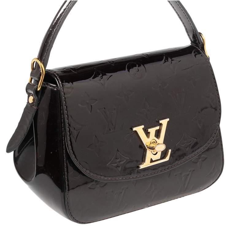 Pre Owned Louis Vuitton Amarante Monogram Vernis Pasadena Bag
