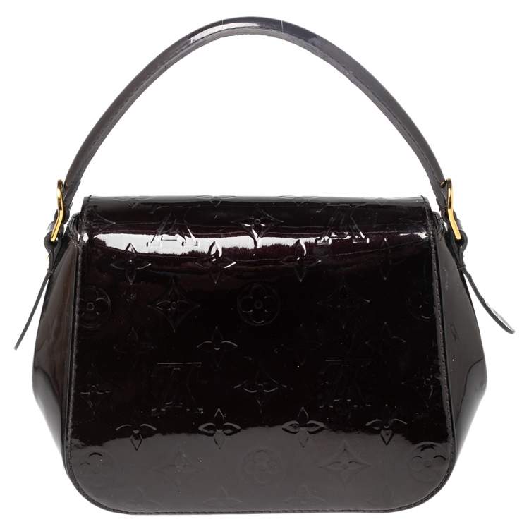Pre Owned Louis Vuitton Amarante Monogram Vernis Pasadena Bag