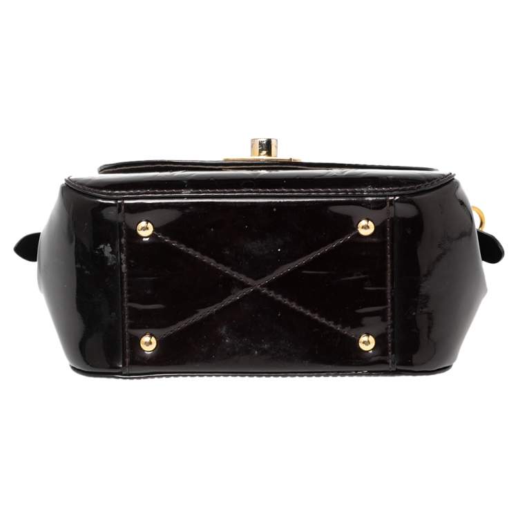 Pre Owned Louis Vuitton Amarante Monogram Vernis Pasadena Bag