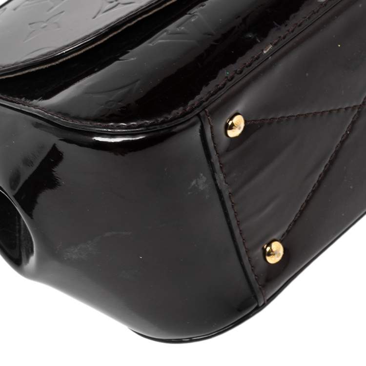 Pre Owned Louis Vuitton Amarante Monogram Vernis Pasadena Bag