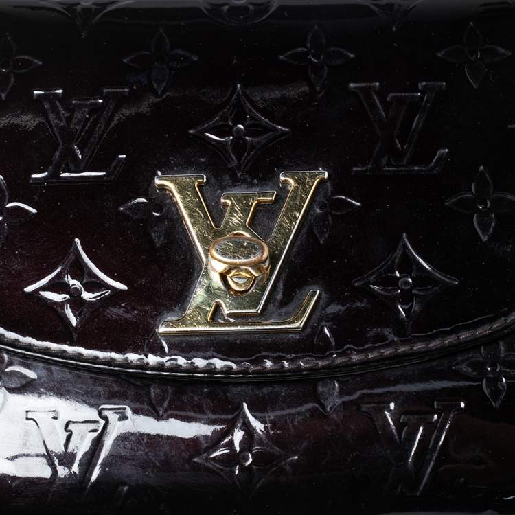 Pre Owned Louis Vuitton Amarante Monogram Vernis Pasadena Bag