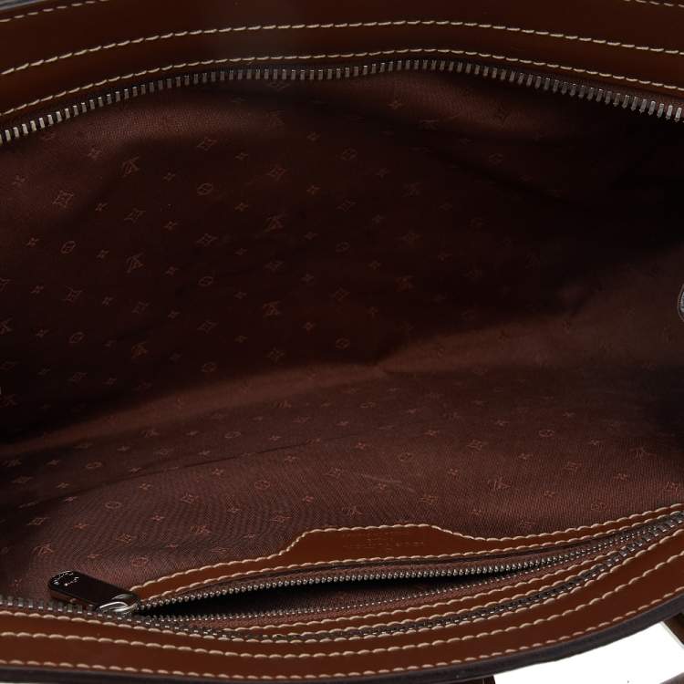 Pre Owned Louis Vuitton Brown Suhali Leather L'Epanoui PM Bag