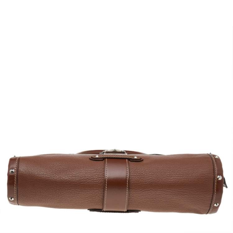 Pre Owned Louis Vuitton Brown Suhali Leather L'Epanoui PM Bag