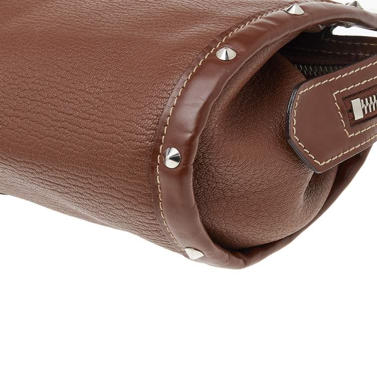 Pre Owned Louis Vuitton Brown Suhali Leather L'Epanoui PM Bag