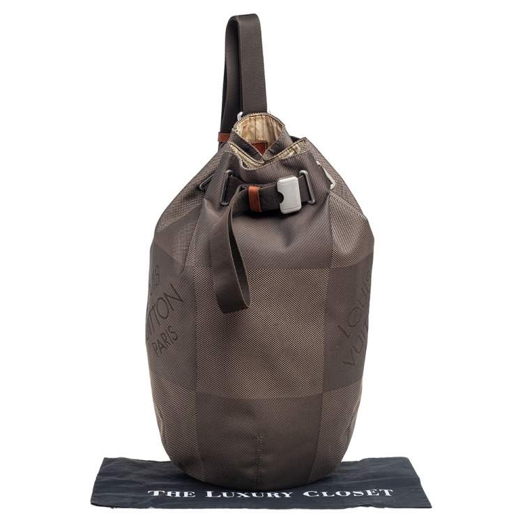 Pre Owned Louis Vuitton Damier Geant Matelot GM Terre Bucket Bag
