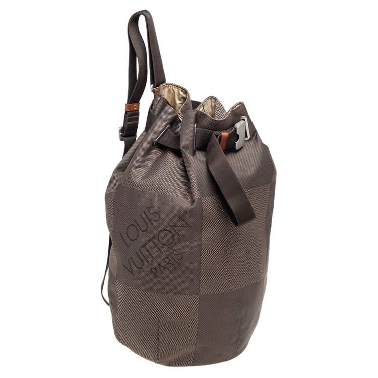 Pre Owned Louis Vuitton Damier Geant Matelot GM Terre Bucket Bag