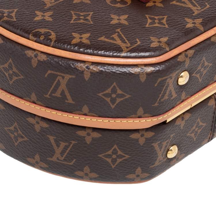 Pre Owned Louis Vuitton Monogram Canvas And Leather Petite Boite Chapeau Bag