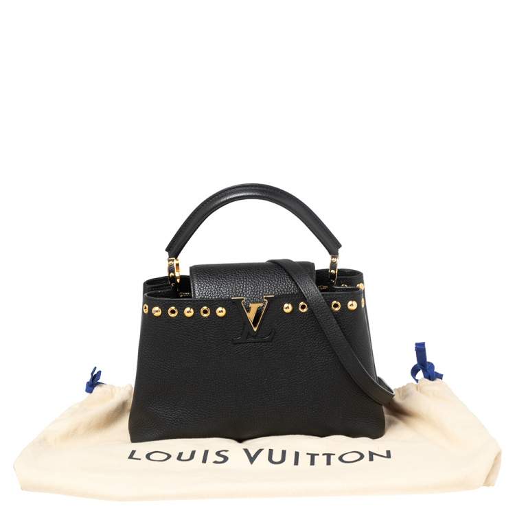 Pre Owned Louis Vuitton Black Taurillon Leather Capucines PM Bag