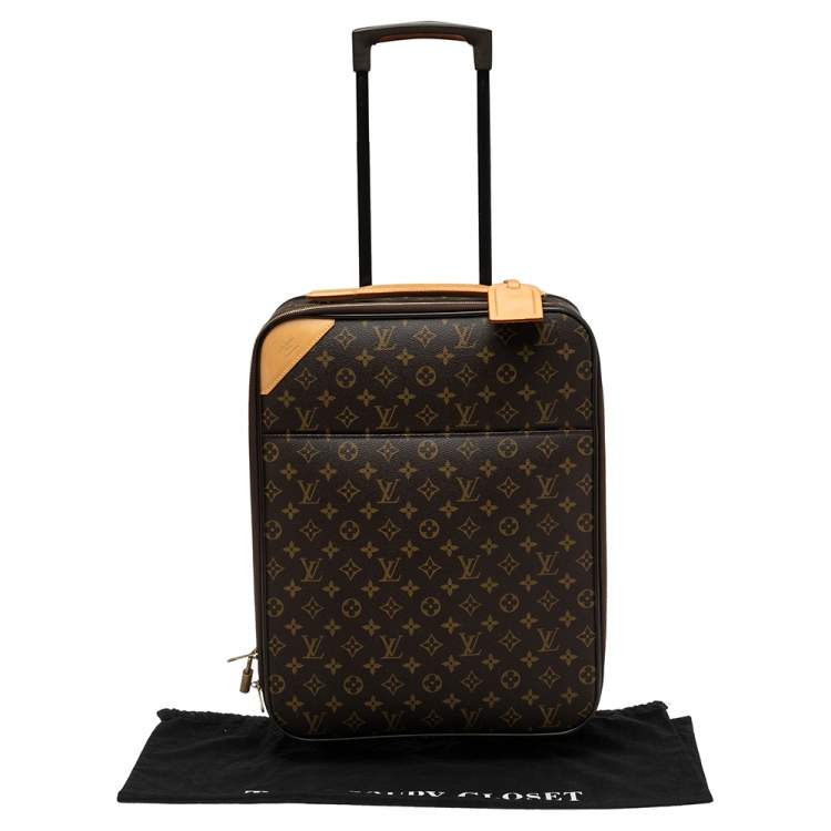 Pre Owned Louis Vuitton Monogram Canvas Pegase 45 Luggage