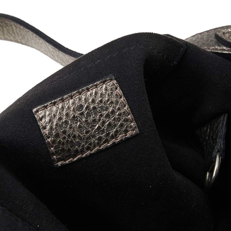 Pre Owned Louis Vuitton Argent Monogram Mahina Leather XS Bag
