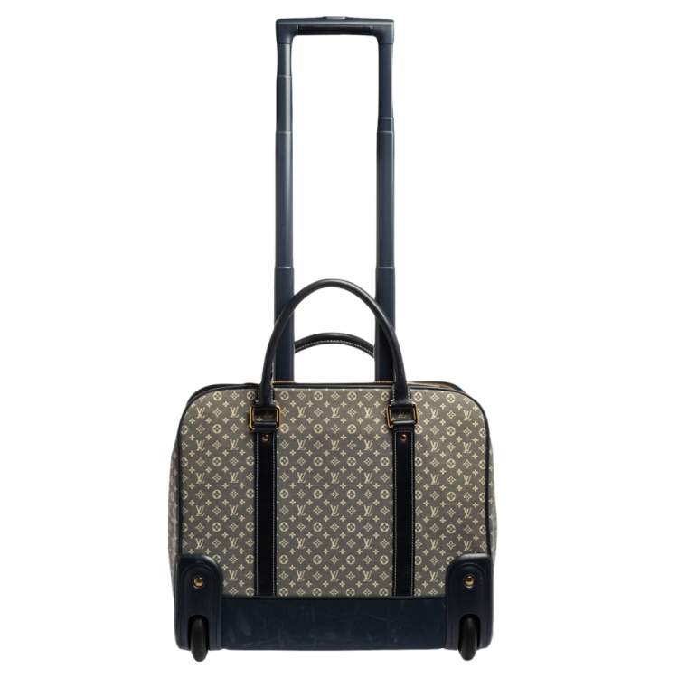 Pre Owned Louis Vuitton Encre Monogram Idylle Canvas Epopee Rolling Luggage