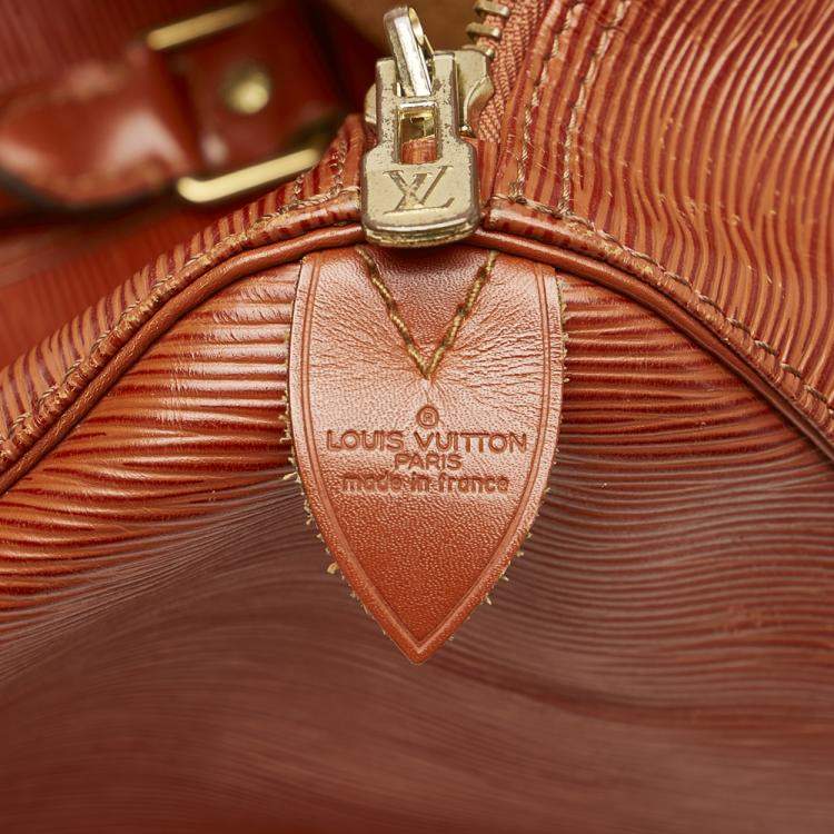 Pre Owned Louis Vuitton Brown Epi Leather Keepall 45 Duffel Bag