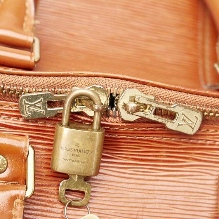 Pre Owned Louis Vuitton Brown Epi Leather Keepall 45 Duffel Bag