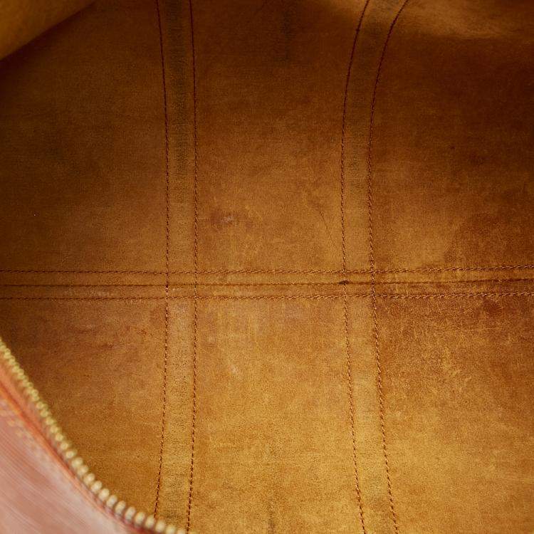 Pre Owned Louis Vuitton Brown Epi Leather Keepall 45 Duffel Bag