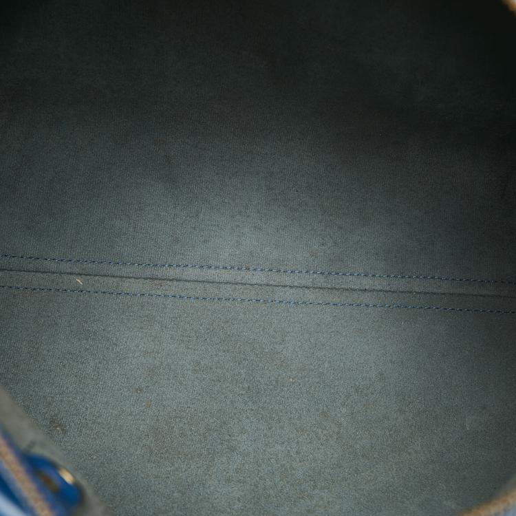 Pre Owned Louis Vuitton Blue Epi Leather Speedy 35 Top Handle Bag