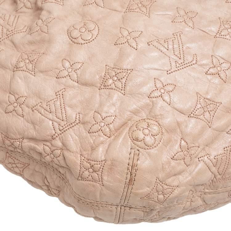 Pre Owned Louis Vuitton Ecru Monogram Leather Limited Edition Olympe Nimbus GM Bag