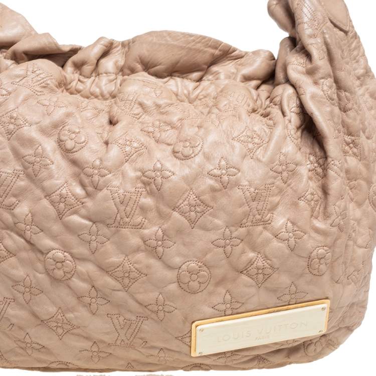 Pre Owned Louis Vuitton Ecru Monogram Leather Limited Edition Olympe Nimbus GM Bag