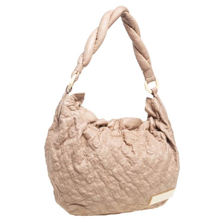 Pre Owned Louis Vuitton Ecru Monogram Leather Limited Edition Olympe Nimbus GM Bag