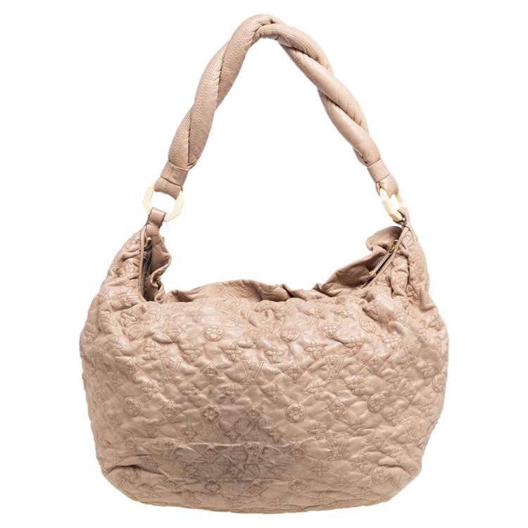 Pre Owned Louis Vuitton Ecru Monogram Leather Limited Edition Olympe Nimbus GM Bag