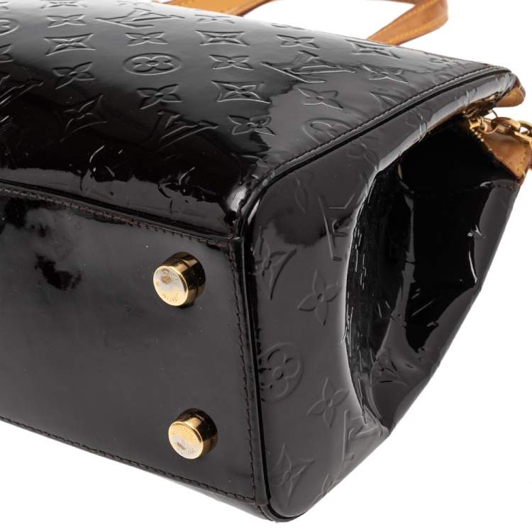 Pre Owned Louis Vuitton Amarante Monogram Vernis Brea MM Bag