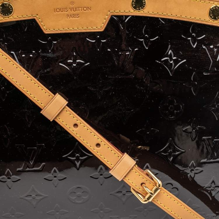Pre Owned Louis Vuitton Amarante Monogram Vernis Brea MM Bag