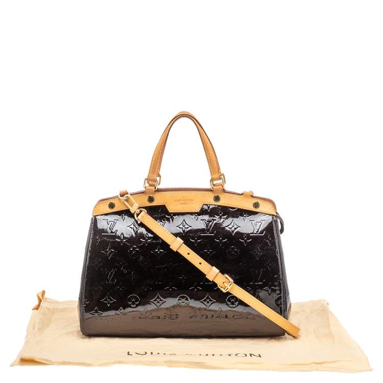 Pre Owned Louis Vuitton Amarante Monogram Vernis Brea MM Bag