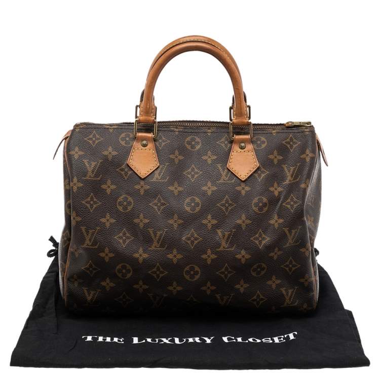 Pre Owned Louis Vuitton Monogram Canvas Speedy 30 Bag