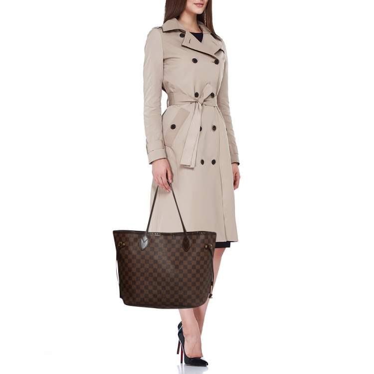 Pre Owned Louis Vuitton Damier Ebene Canvas Neverfull MM Bag