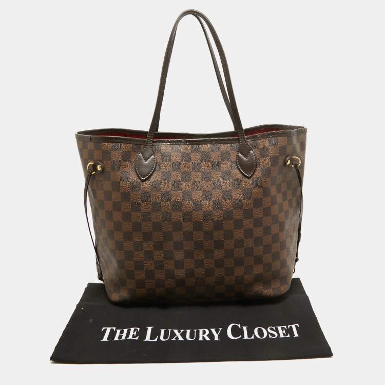 Pre Owned Louis Vuitton Damier Ebene Canvas Neverfull MM Bag