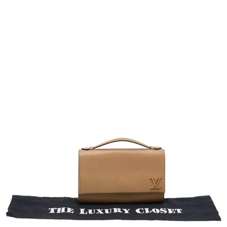 Pre Owned Louis Vuitton Dune Epi Leather Clery Pochette Bag