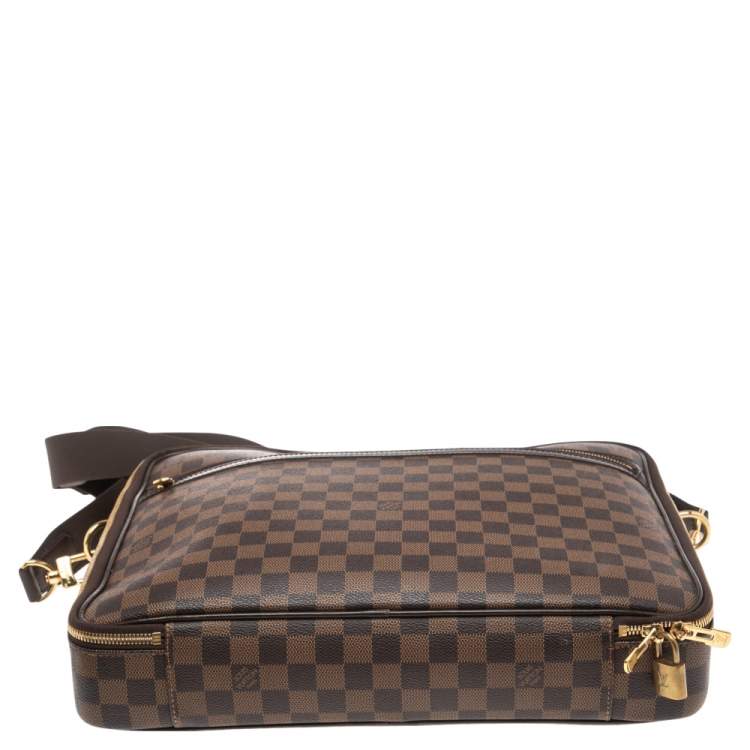 Pre Owned Louis Vuitton Damier Ebene Canvas and Leather Sabana Laptop Bag