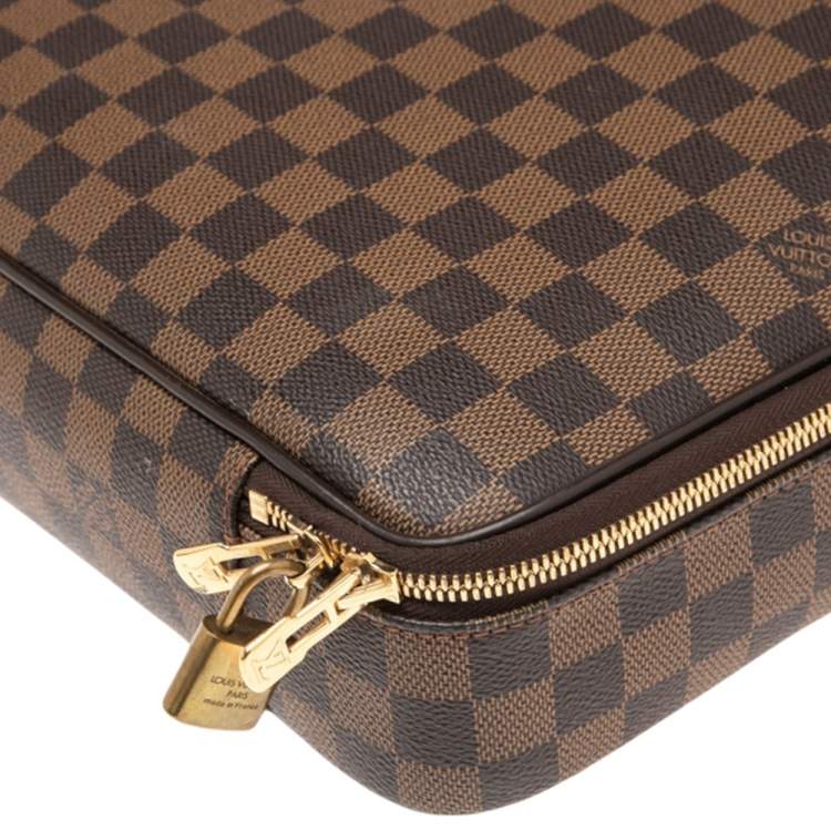 Pre Owned Louis Vuitton Damier Ebene Canvas and Leather Sabana Laptop Bag