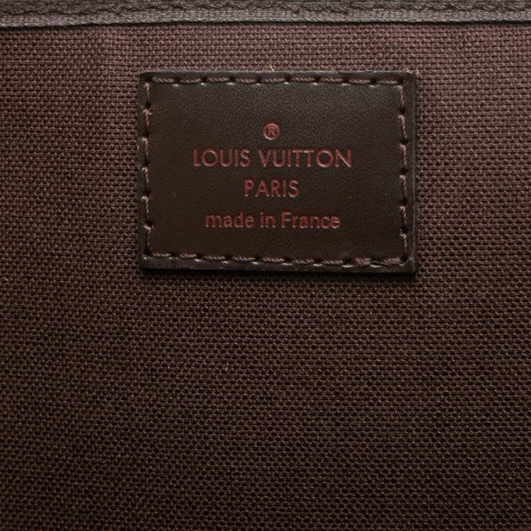 Pre Owned Louis Vuitton Damier Ebene Canvas and Leather Sabana Laptop Bag
