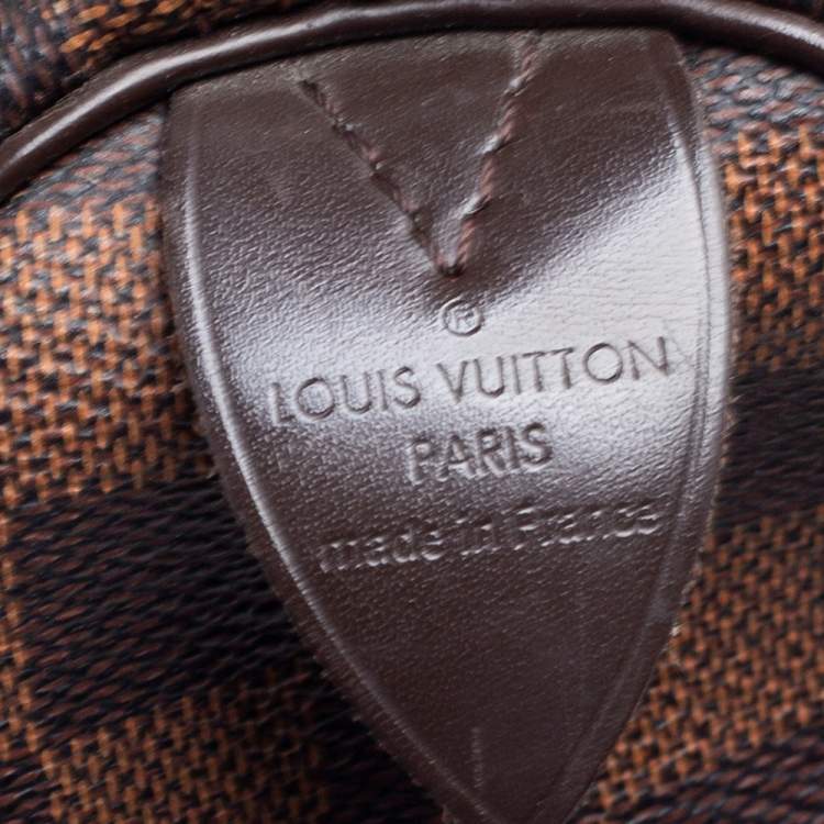 Pre Owned Louis Vuitton Damier Ebene Canvas And Leather Speedy 30 Bag