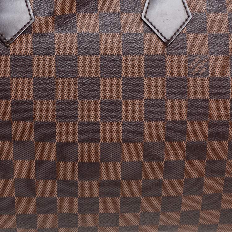 Pre Owned Louis Vuitton Damier Ebene Canvas And Leather Speedy 30 Bag