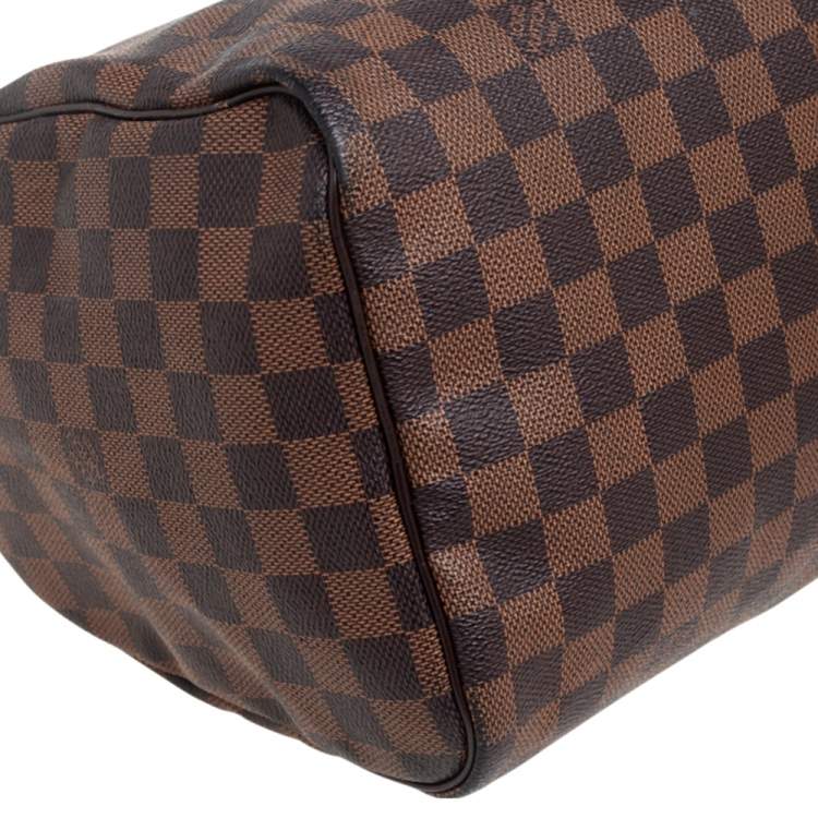 Pre Owned Louis Vuitton Damier Ebene Canvas And Leather Speedy 30 Bag
