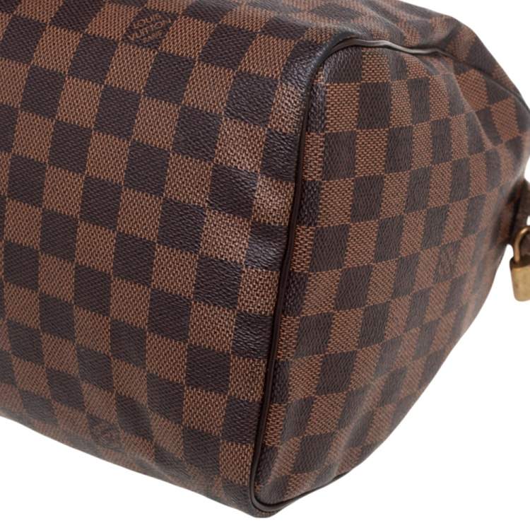 Pre Owned Louis Vuitton Damier Ebene Canvas And Leather Speedy 30 Bag
