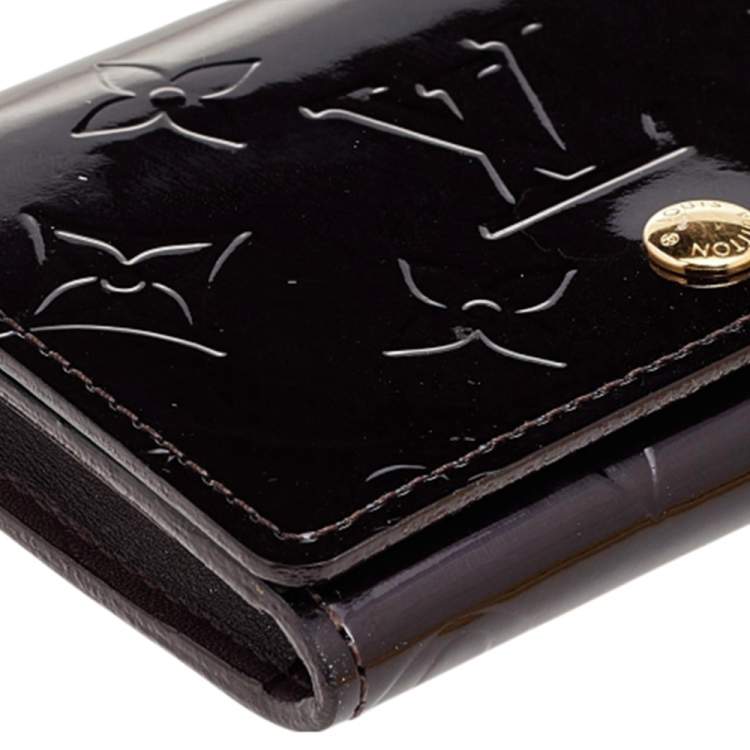 Pre Owned Louis Vuitton Amarante Monogram Vernis Business Card Holder