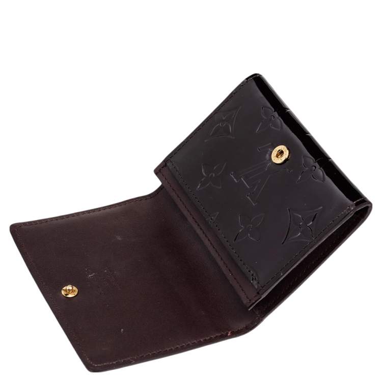 Pre Owned Louis Vuitton Amarante Monogram Vernis Business Card Holder