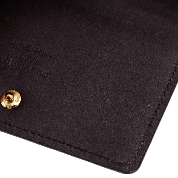 Pre Owned Louis Vuitton Amarante Monogram Vernis Business Card Holder