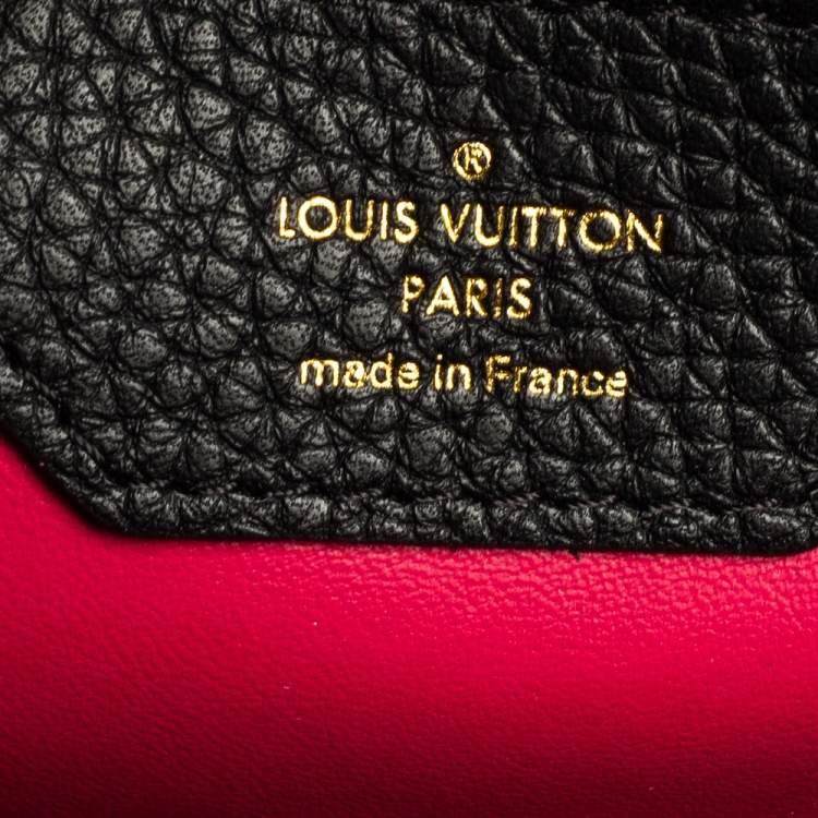 Pre Owned Louis Vuitton Black Taurillon Leather Capucines MM Bag