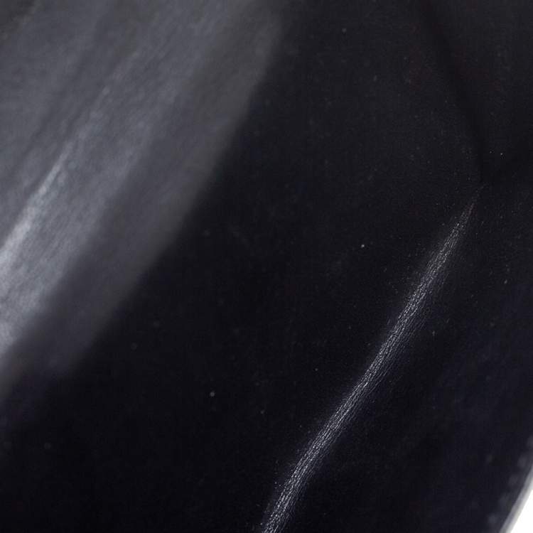 Pre Owned Louis Vuitton Black Damier Vernis Leather Ludlow Wallet