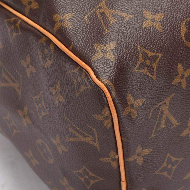 Pre Owned Louis Vuitton Brown Monogram Coated Canvas Speedy 30 Satchel Bag