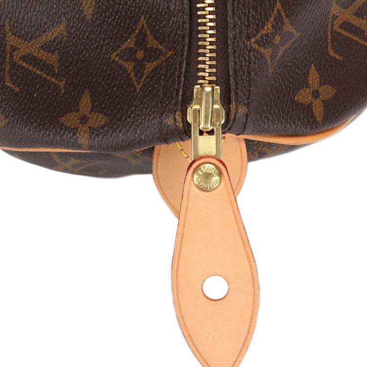 Pre Owned Louis Vuitton Brown Monogram Coated Canvas Speedy 30 Satchel Bag