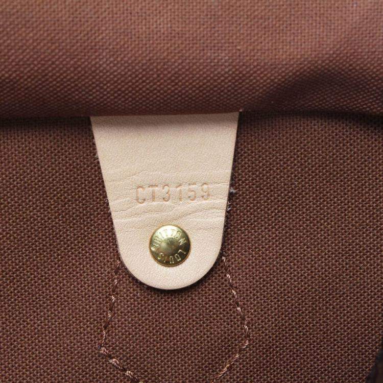 Pre Owned Louis Vuitton Brown Monogram Coated Canvas Speedy 30 Satchel Bag