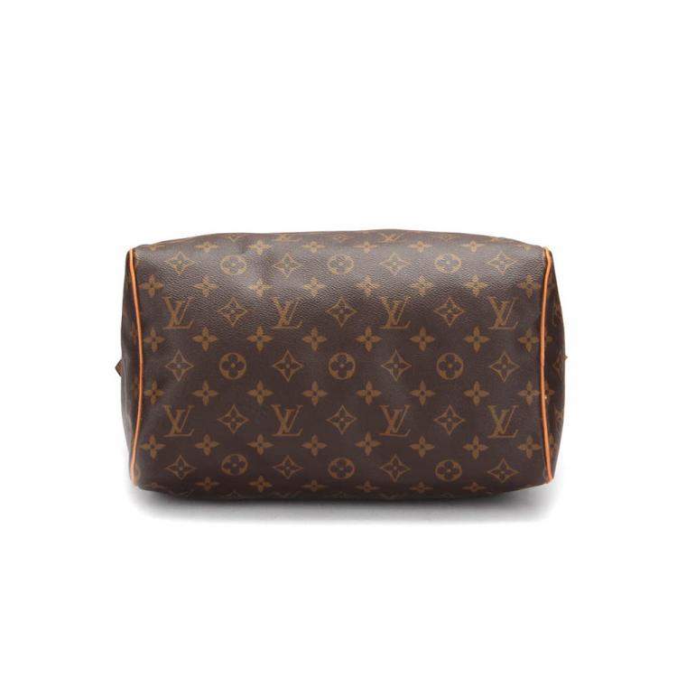 Pre Owned Louis Vuitton Brown Monogram Coated Canvas Speedy 30 Satchel Bag